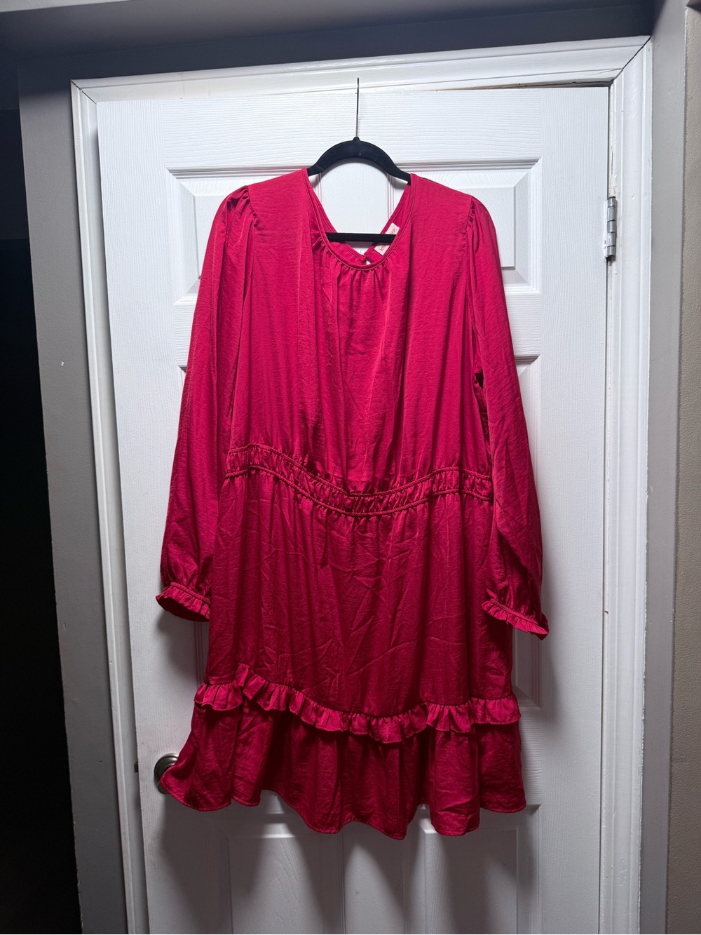 Beautiful Knox Rose red dress with ruffle details - size 2X